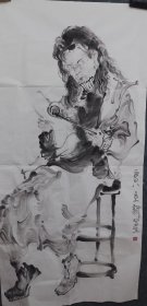 中国美协付主席，周京新人物画作品