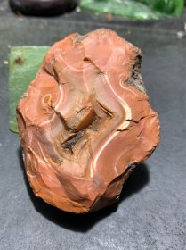 精美大开窗铁皮红白南红玛瑙原石一颗