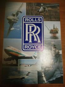 罗罗公司燃气涡轮动力  大16开单折页图文折页，含封面共4页  介绍了燃气轮机结构、各型动力及用途