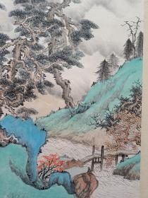 黄山寿山水画立轴