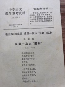 中学语文教学参考资料