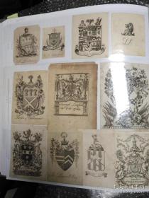 1699年至1910年 英国徽章纹样藏书票 17册共约6600枚合售