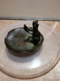 铜青蛙笔洗，品相如图