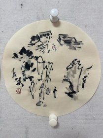 新文人水墨画 林泉 书画作品真迹