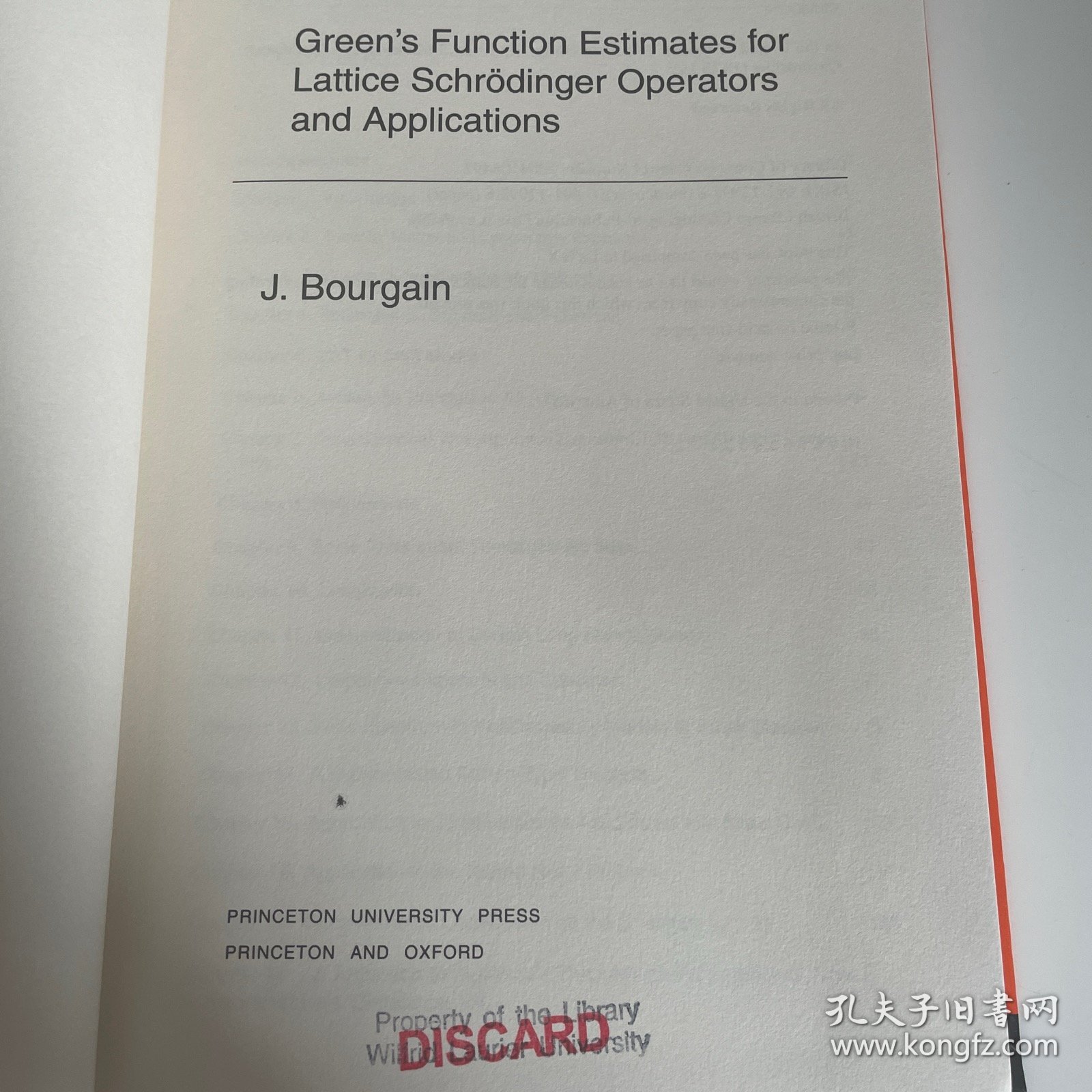 Green’s Function Estimates for lattice Schrödinger Operators and applications