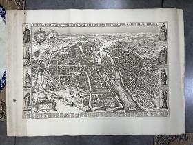 法国法文版，铜版雕刻地图，全开/1开，1618年