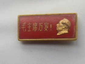 毛主席万岁塑料章。