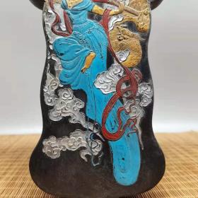 墨锭 琵琶凤来仪 文房四宝摆件
【尺寸】22*13.5*2cm(手工测量略有误差)
【重量】567.5g