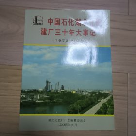 中国石化湖北化肥建厂三十年大事记（1973--2004）
