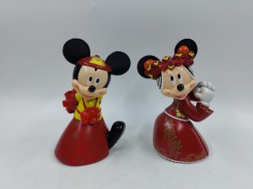 正版 香港迪士尼 米老鼠公仔玩具一对