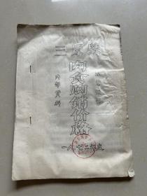 1972年（三原县肉食购销价格）