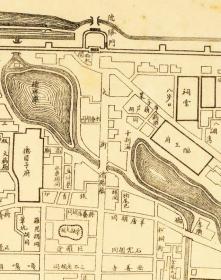 古地图1908 最新北京精细全图光绪三十四年印 京都大学。纸本大小70.1*81.18厘米。宣纸艺术微喷复制。