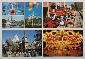 洛杉矶迪士尼乐园明信片18张(80年代)