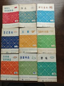 各式熟肉、杂畜肉品、野味、蛋品、牛羊肉及其制品、家禽与传统禽制品、鲜冻猪肉、火腿、腌腊肉与香肠【九册一套合售】