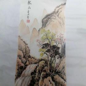 李德林老师 手绘真迹山水画 尺寸69*34.5cm画芯