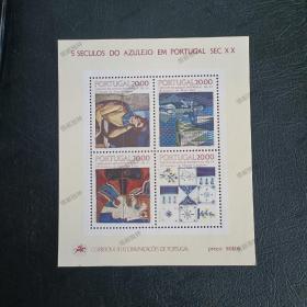 kabe19外国邮票葡萄牙1985年 瓷砖艺术500年 第五组 小全张 新