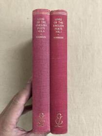 人人书库 Everyman's library #770和#771：：Lives of the English Poets  约翰生《英国诗人传》两卷全，布面精装，1953年出版）！
