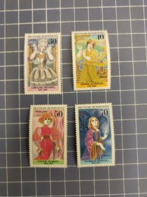 德国邮票西德1976年德国著名女明星 女演员 4全