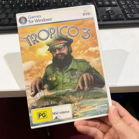 PC DVD游戏光盘 1碟盒装：《海岛大亨3》（Tropico 3）附带一本说明书【英文版】