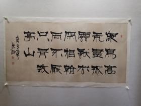 中书协原主席张海书法真迹，尺寸138X68，永久保真，品相如图 ，重新托裱（最后图为原装裱）