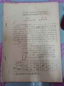 70年代广西农林学院林学分院林学系何若天、热带作物系罗科：通气状况、某些呼吸中间产物和抑制剂对甘蔗幼叶原生质体酶解释离的影响（摘要）。按图发货！严者勿拍！