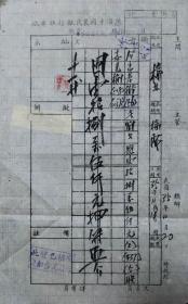 民国35年 中国农民银行 电报纸 陕西 榆林 坝县 26.5*16.5cm