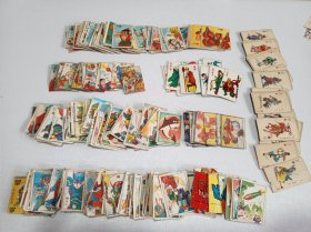 老洋画卡片，拍画，水浒人物扑克共300张左右合售
