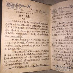 1958年湖北省黄冈市浠水六中 语文老师徐平的日记本