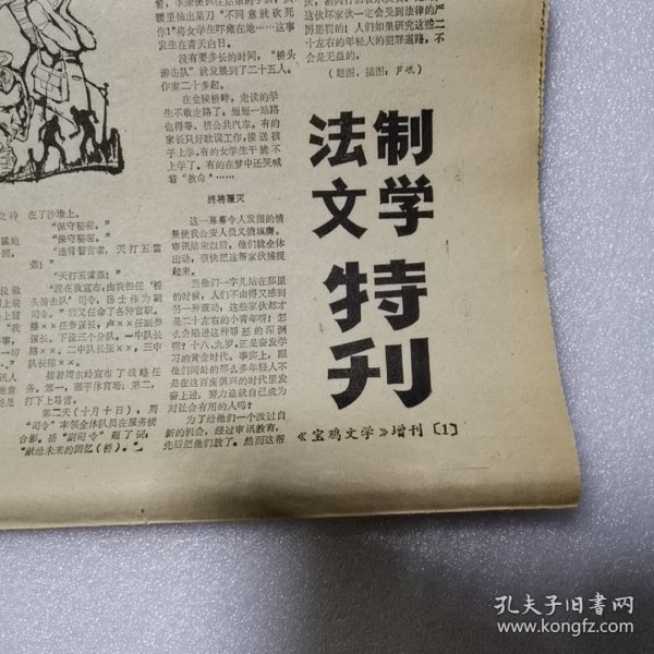 法制文学特刊（宝鸡文学增刊）