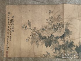 诗画言志的代表画:六十年代早期佚名水墨菊花