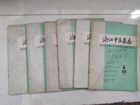 浙江中医杂志1980年第1--6期共六本合售