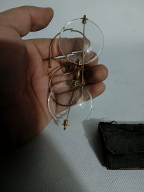 英国古董k金眼镜