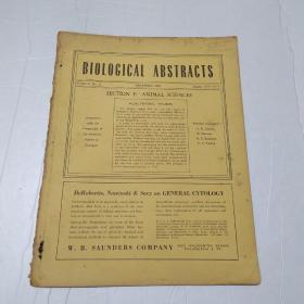 BIOLOGICAL ABSTRACTS 1950年第24卷，第12期 SECTION E-ANIMAL SCIENCES