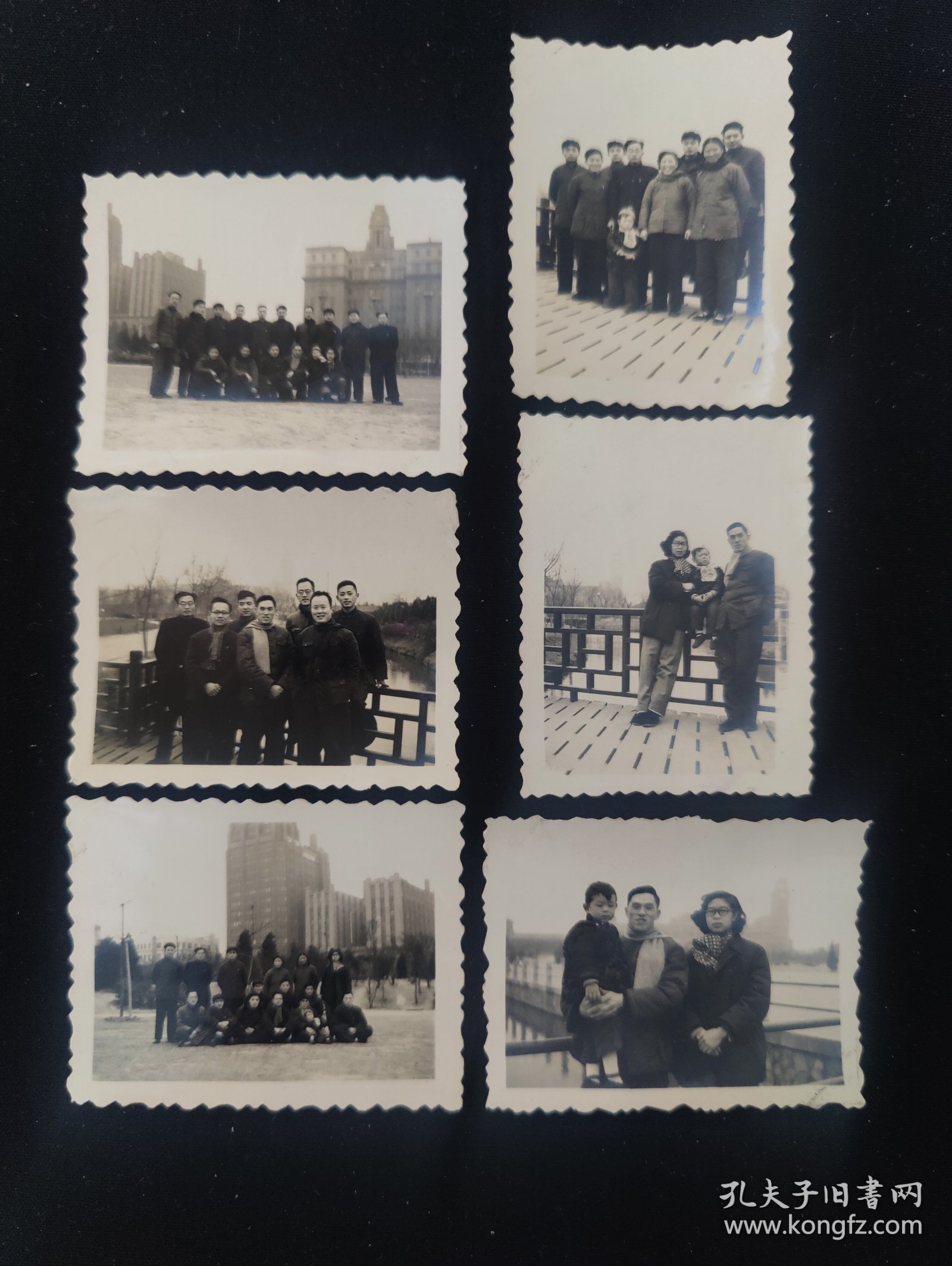 1958年 上海嘉定工作人员 下乡劳动锻炼前照片一组6张合销(徐正铨 李新华 黄宝玉 钱永麟 张连川 朱根生 孟汉光 朱鸿斌 李浩 林学舜)