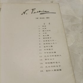 中国画人物技法资料（23副，少1副），费欣素描头像选（16副全）