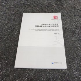 突发公共事件情境下舆情成长及其决策问题研究