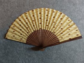 日本老棉扇京扇 最宽幅36Cm，高20.5Cm，老品旧品 竹扇骨。