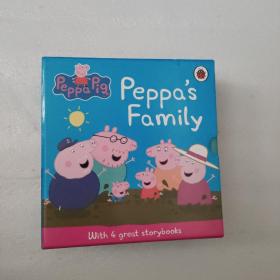 英文原版绘本 Peppa Pig Peppa's Family 粉红猪小妹4册 小猪佩奇 英语启蒙 故事绘本 纸板书