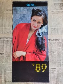 1989年明星佳丽老挂历（13张全）
其中3、4、6、10、12月有裁剪，人物在，月历部分被裁掉。
请仔细看图，图片都是实物实拍的，页面右侧有破损，都已拍出。
封面：谭小燕. 1月：白灵. 2月：麦文燕.
3月：祝琲. 4月：张玉兰.  5月：李勇勇.
6月：欣欣. 7月：傅艺伟.  8月：阎青.
9月：方舒. 10月：陶慧敏 11月：田岷.
12月：任梦（13张人物齐全）