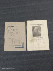 1952年中国新民主主义青年团入团志愿书（孤品，带早期伟人像）