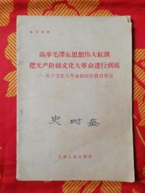 高举毛泽东思想伟大红旗把无产阶级文化大革命进行到底