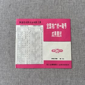 1978年全国推广统一鞋号成果展览简介（北京轻工业部制鞋工业科学研究所）