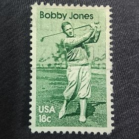 USA101美国1981年体育界名人人物 美女 田径运动员 高尔夫运动员 1932-1954年间多次被美联社评为最佳女运动员 外国邮票 信销 1枚 如图 2个齿孔不好