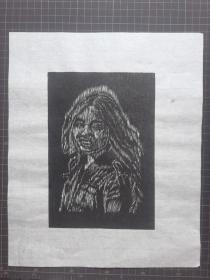 木刻版画  （33×28） 宣纸  油墨印