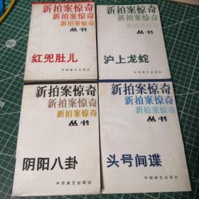 新拍案惊奇丛书：头号间谍、红兜肚儿、阴阳八卦、沪上龙蛇【4本合售】