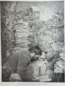 本报完整地报道了伯希和在1906年至1909年之间在新疆一带的探险活动，文字报道信息丰富。详看图片及注释。1910年刊 法国原版画刊 本报完整页面10页20面