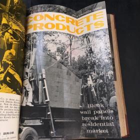 CONCRETE PRODUCTS VOL.65  NOS.1-12 JAN.-DEC. 1962   混凝土制品 月刊合订本 英文版