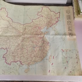 中国交通图+中国铁路路线示意图（1966年一版，1974年二印）反正面