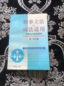 刑事立法与司法适用:中国当代刑法研究