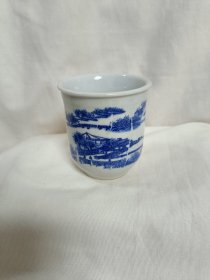 老物件七十年代景德镇青花瓷口杯茶杯酒杯客人杯150毫升